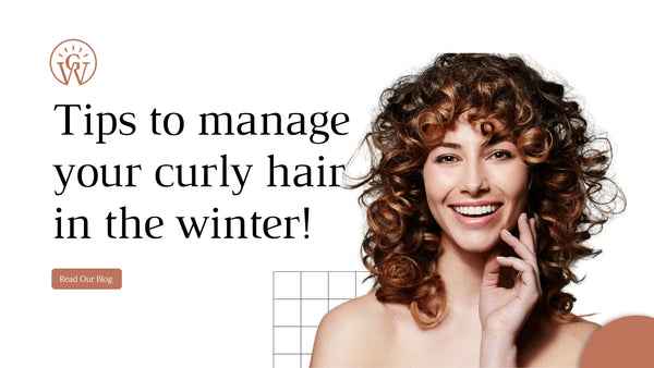 Hero image with curly hair woman